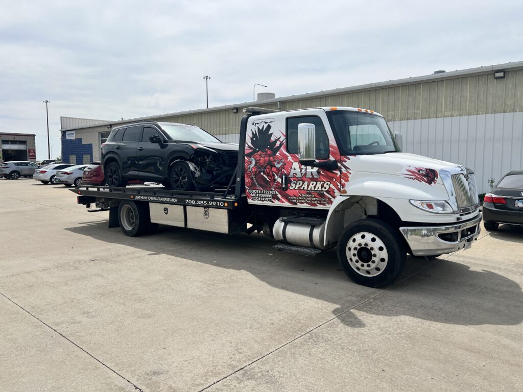 Car towing, light duty, chicago, alsip, south suburbs, ar sparks heavy towing inc