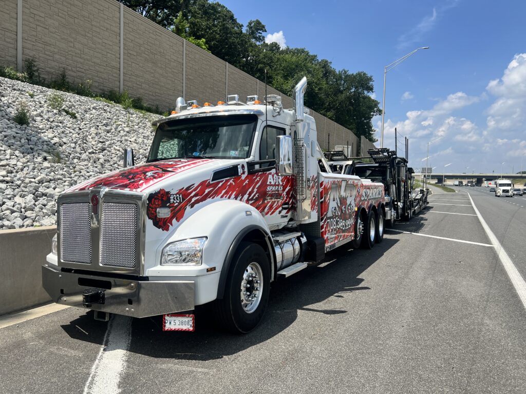 Heavy duty tow truck, car carrier, alsip, il, ar sparks heavy towing, chicago, il