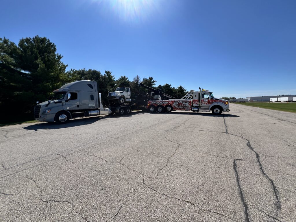 Semi towing service, chicago, alsip, il, ar sparks heavy towing inc