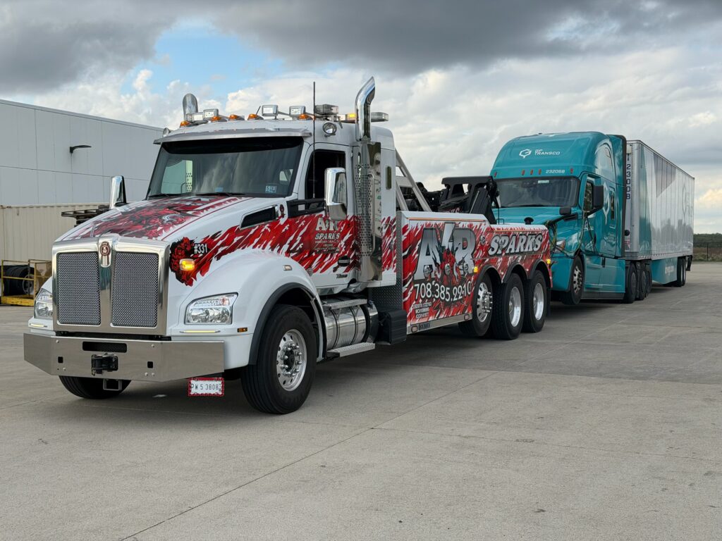 mobile semi repair, chicago, alsip, il, ar sparks heavy towing inc