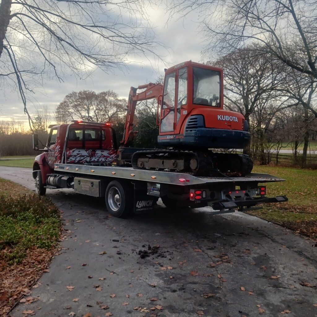 flatbed equipment towing, alsip, chicagio, il, ar sparks heavy towing inc
